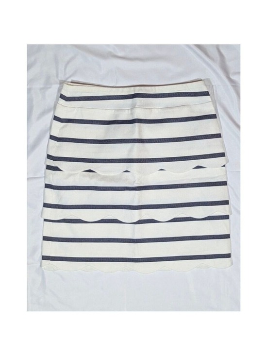 J. McLaughlin Dresses & Skirts - J McLaughlin Nautical Stripe Skirt White Navy Size 6